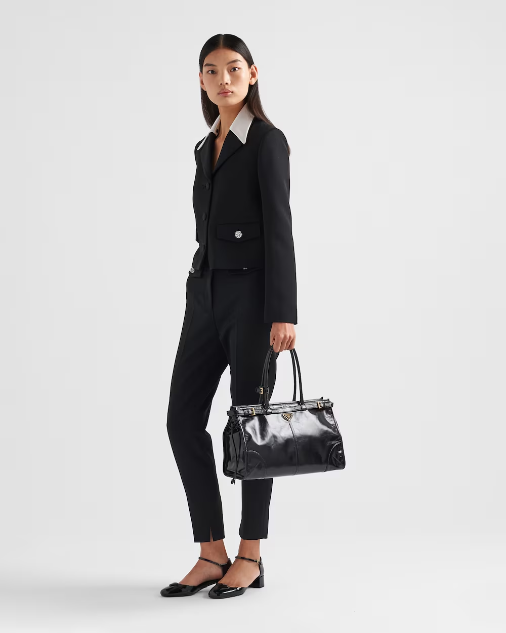 Large leather handbag